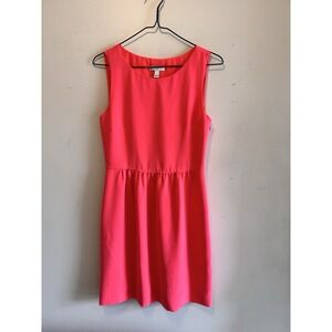Women's J Crew Pink Orange Bright  Dress Size 2 Casual Work Career Business